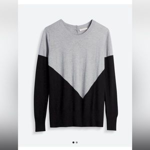 Colorblock Button-Back Sweater